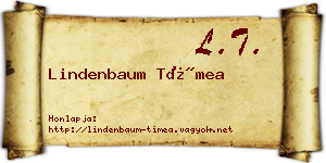 Lindenbaum Tímea névjegykártya